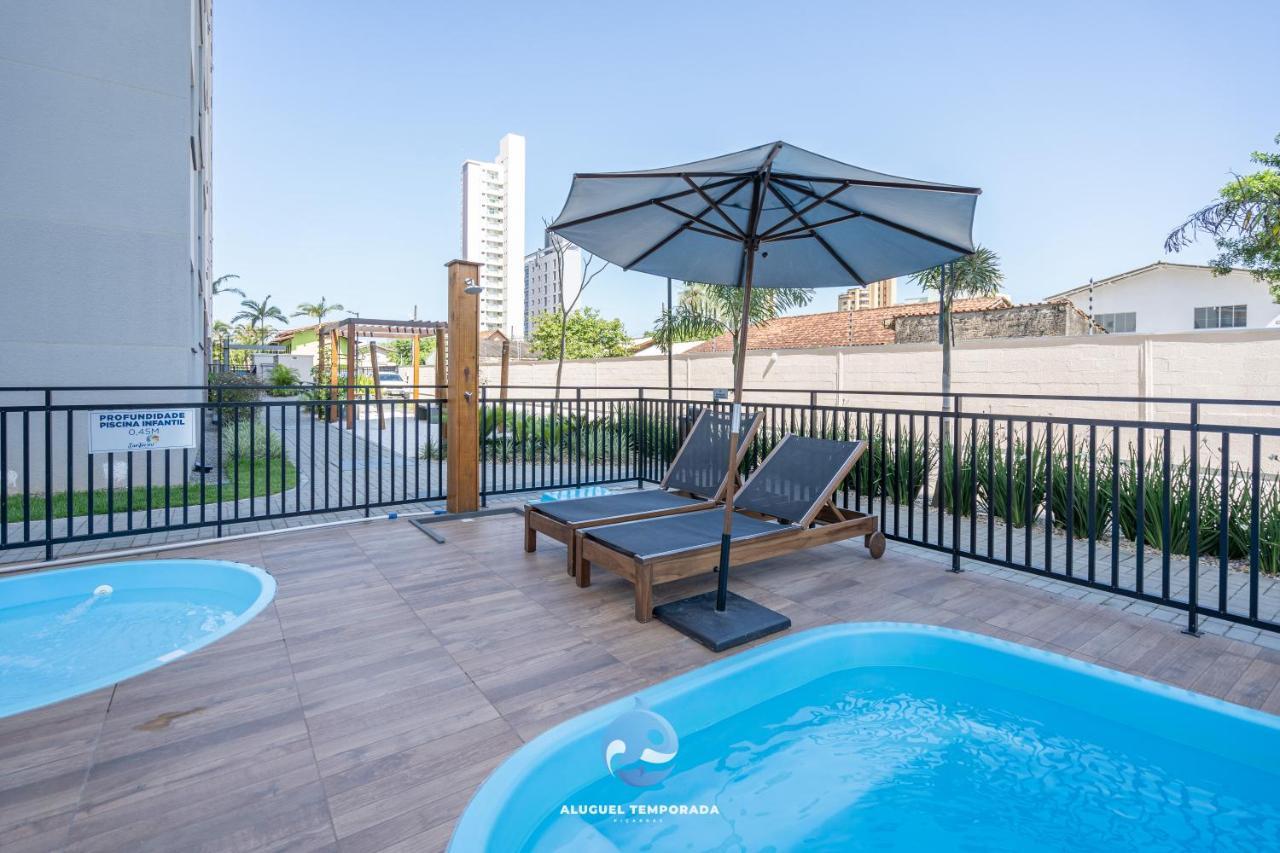 Apartamento Com Vista Mar, Ar-Condicionado, Wi-Fi Condominio Com Piscina, Quadra De Esportes Playground Infantil A 15 Minutos Do Beto Carreiro Piçarras Esterno foto